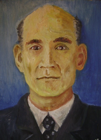Портрет А.Маямирова - автор Захарченко Ю. - учитель Новоцарицынской СОШ